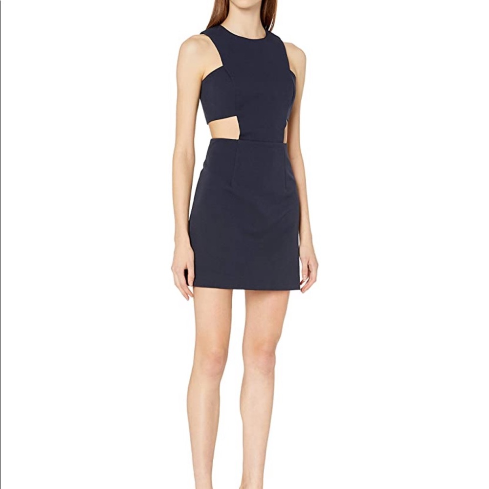 Milly cutout dress navy blue